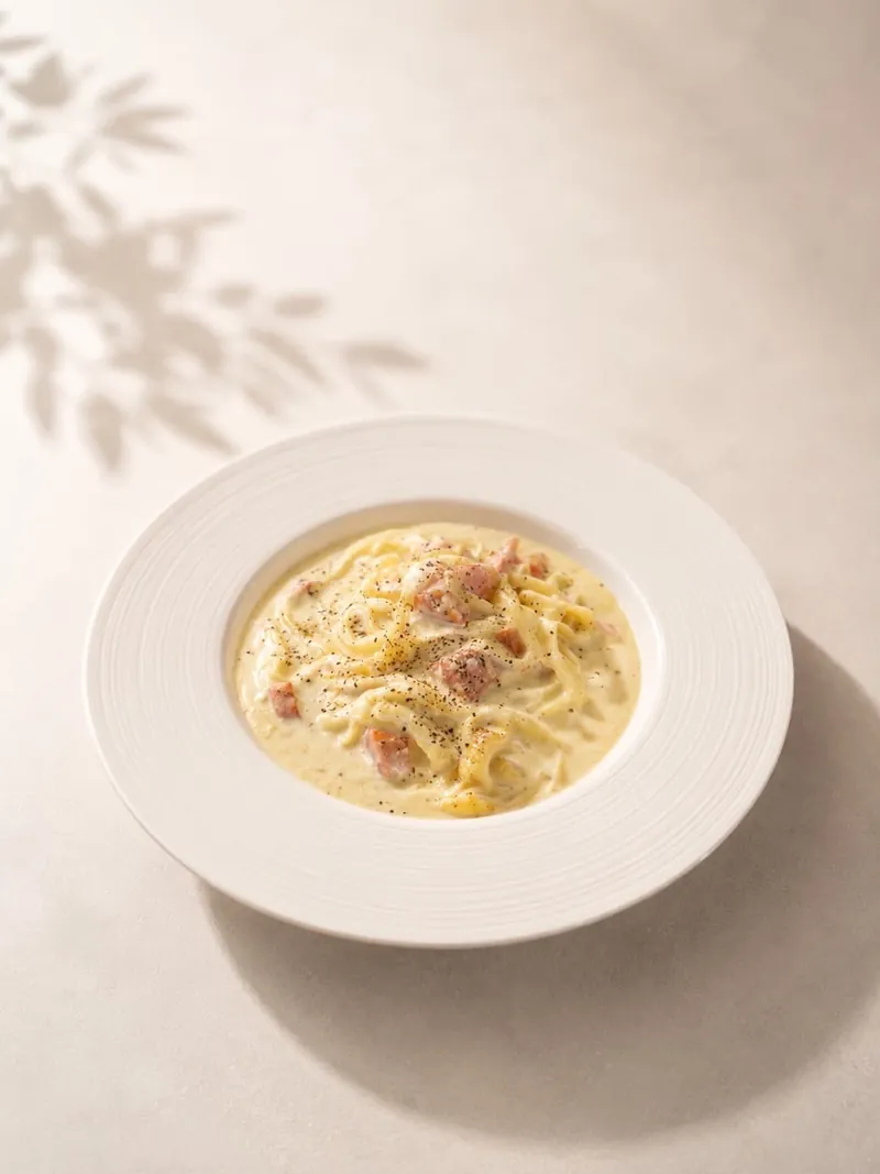 明太クリームパスタ